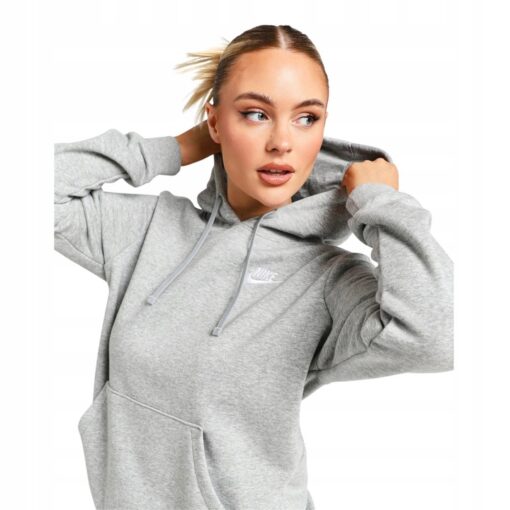 Bluza sportowa Nike Sportswear z kapturem szara wygodna dresowa unisex XL - obrazek 6