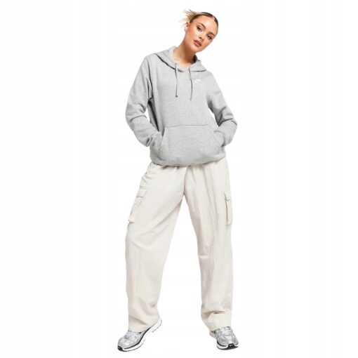 Bluza sportowa Nike Sportswear z kapturem szara wygodna dresowa unisex XL - obrazek 4