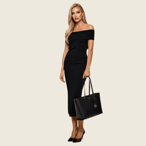 Torba Michael Kors Temple Shopper z czarnej skóry, format A4, 30R4G1LT3L - obrazek 14