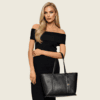 Torba Michael Kors Temple Shopper z czarnej skóry, format A4, 30R4G1LT3L - obrazek 13
